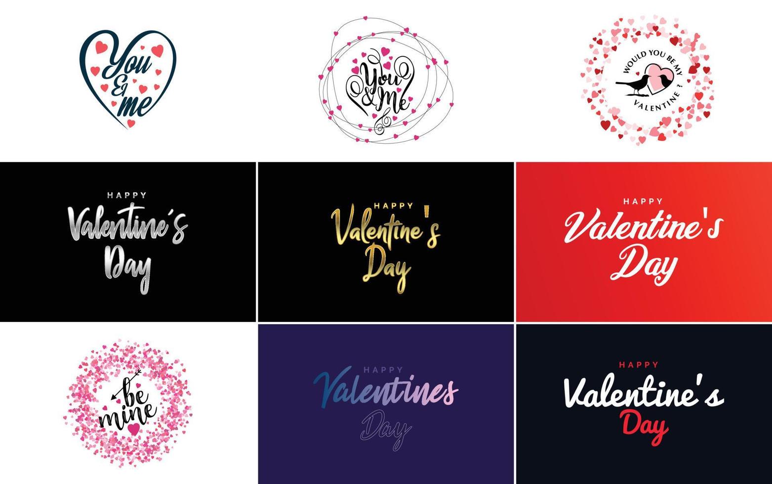 Love hand-drawn lettering with a heart design. suitable for use as a Valentine's Day greeting or in romantic designs vector