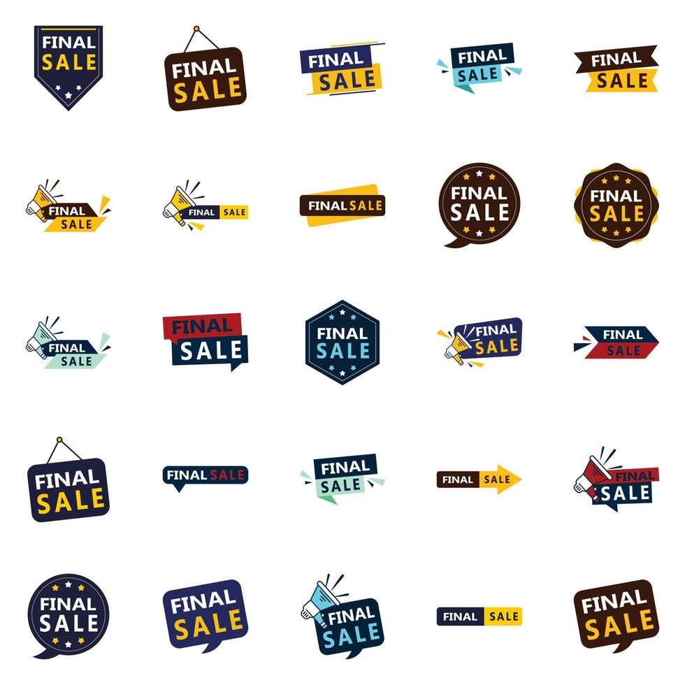 Last Call 25 Final Sale Banners for Boosting Sales vector
