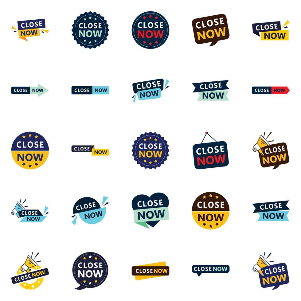 Last Chance to Close Text Banners Pack of 25 vector