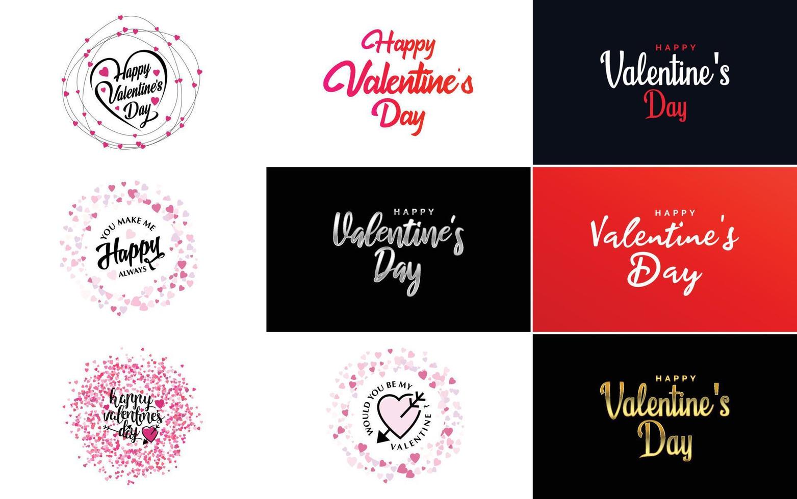 Love word art designs with heart shapes vector