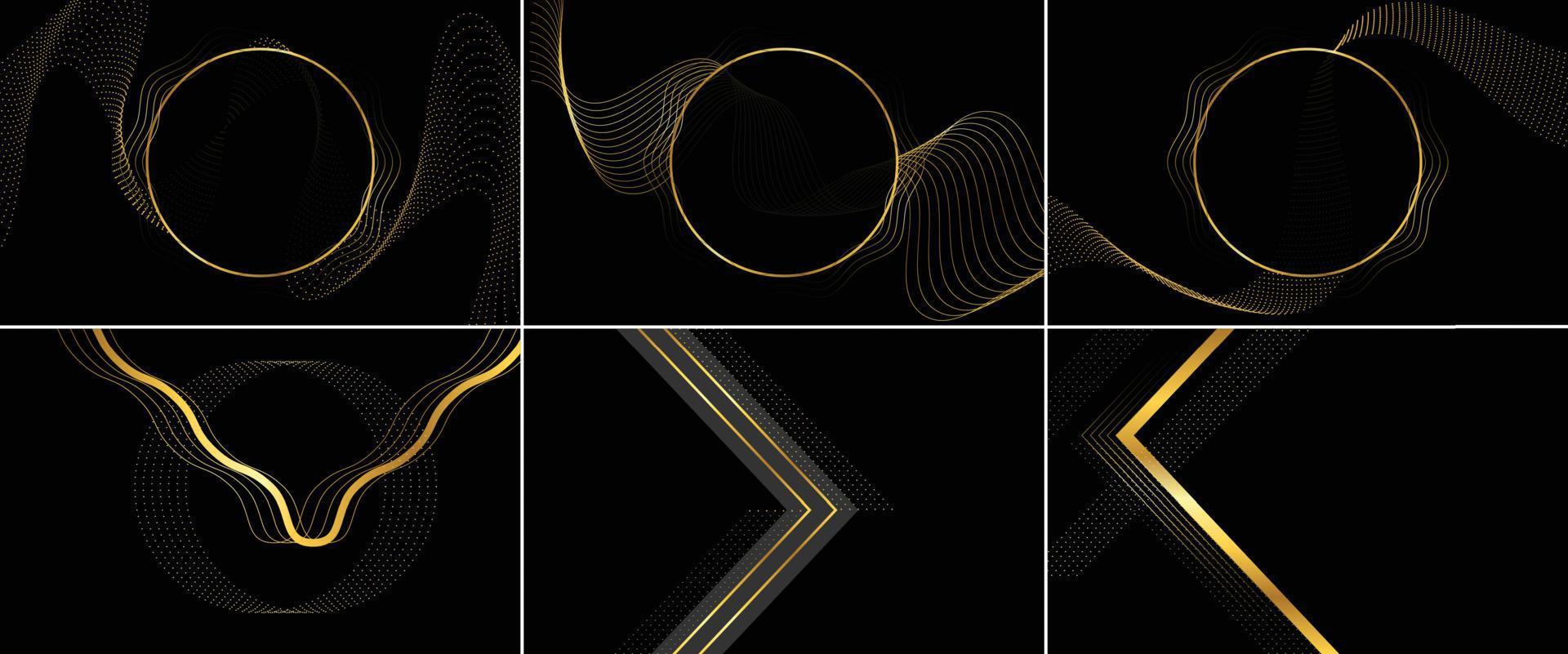 Abstract black and gold luxury background vector
