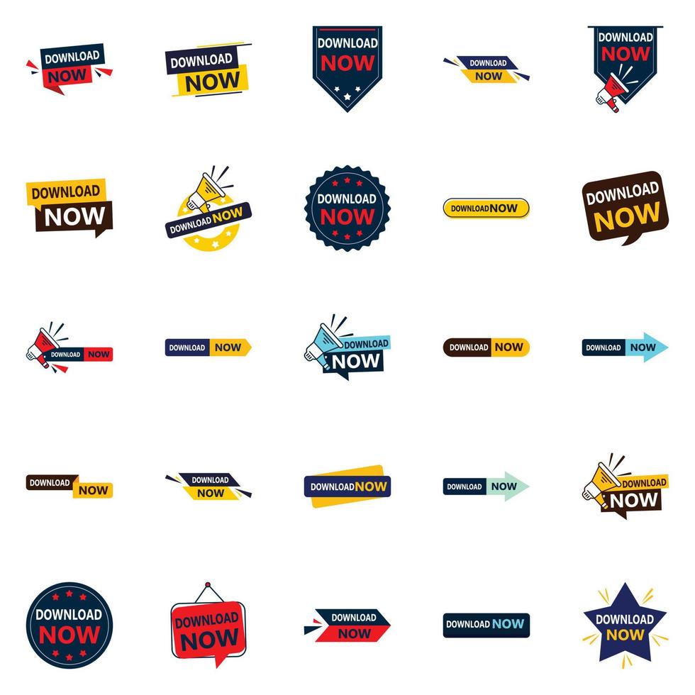 25 Dynamic Download Now Templates for Your Business vector