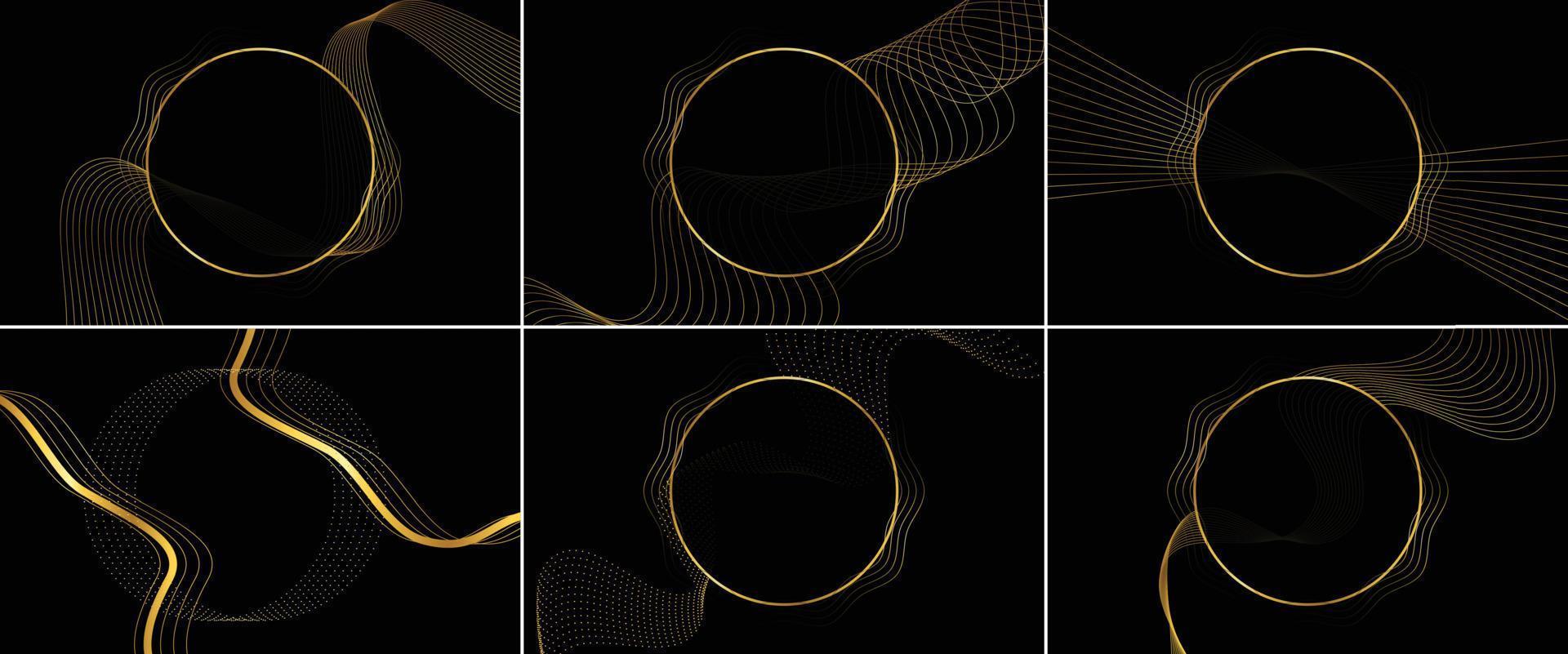 Abstract luxury design with a gold and black color palette vector