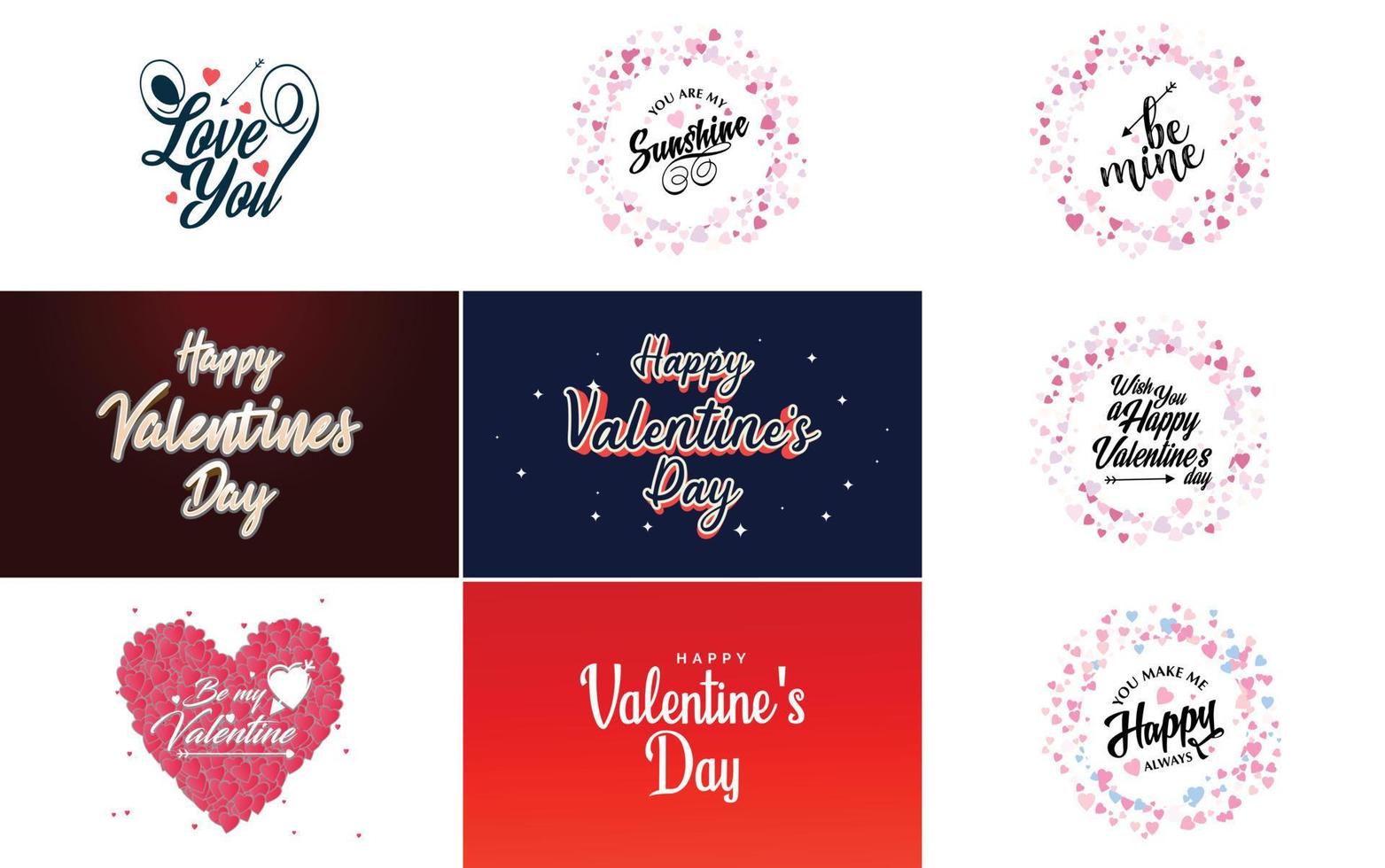 Valentine lettering with a heart design. suitable for use in Valentine's Day cards and invitations vector