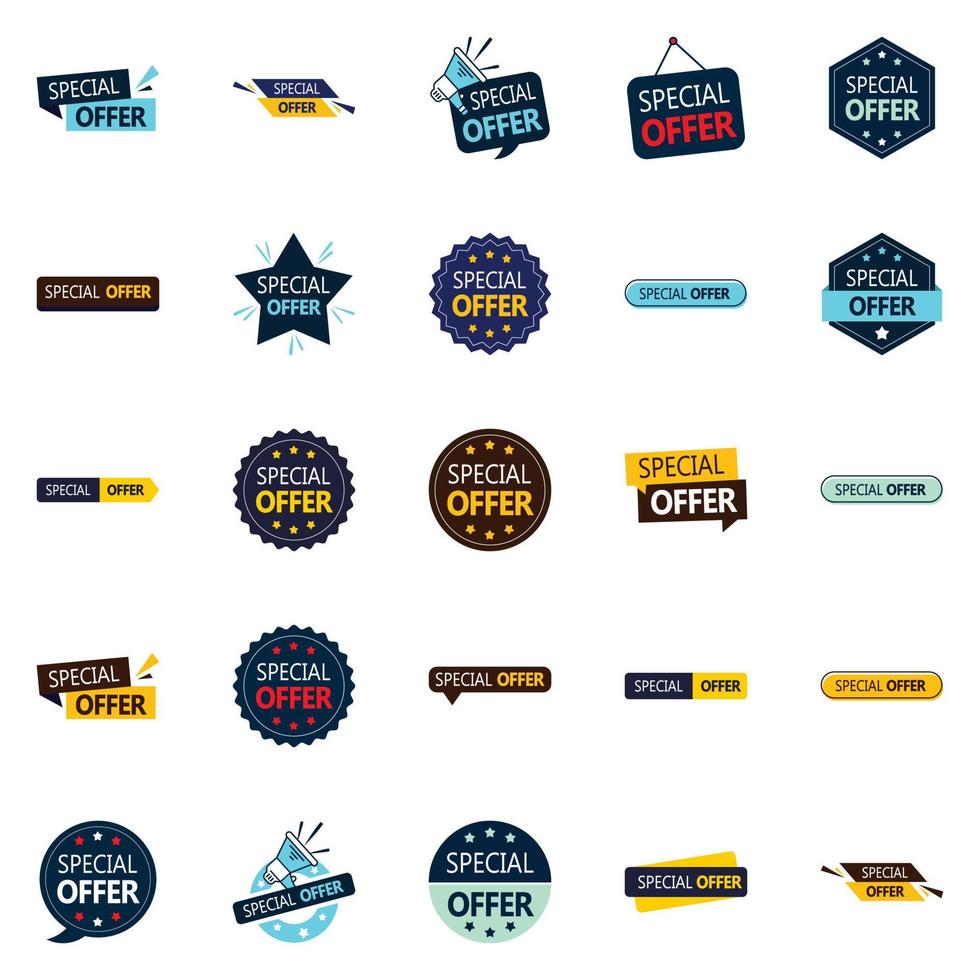 Special Offer Bundle 25 Impactful Vector Designs for Promotion and Branding