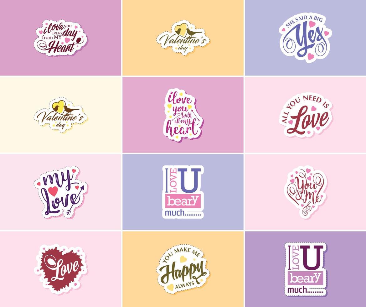 Valentine's Day Graphics Stickers for the Perfect Romantic Gesture vector