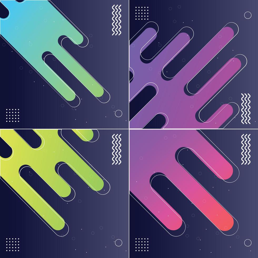 Seamless Vector Patterns with Diagonal Stripes Pack of 4 Abstract Backgrounds