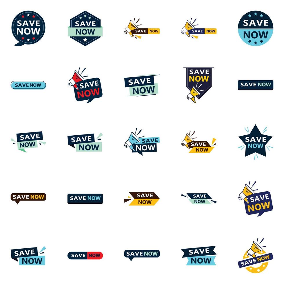 25 Innovative Typographic Banners for saving promotions vector