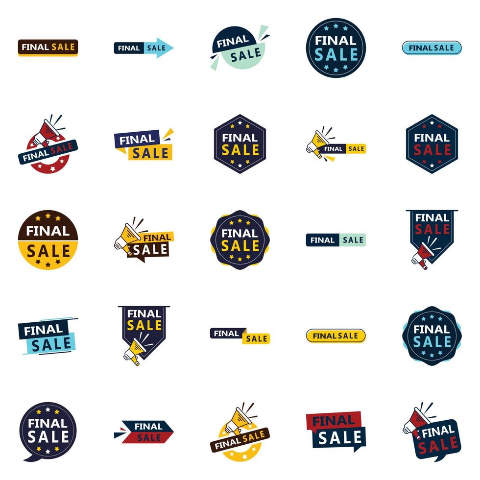 25 Eye-catching Final Sale Graphic Elements for Email Campaigns vector