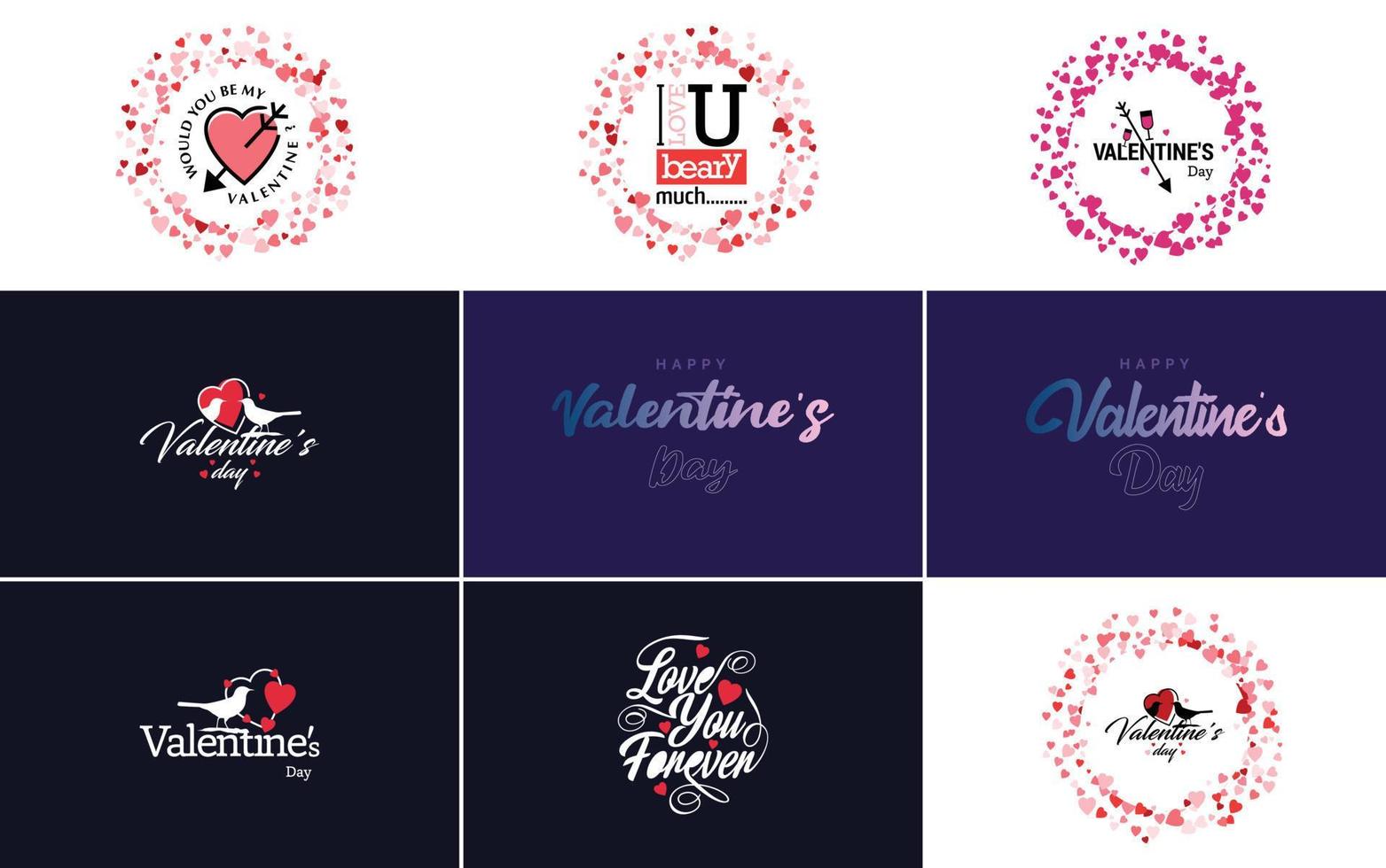 Valentine lettering with a heart design. Suitable for use in Valentine's Day cards and invitations vector