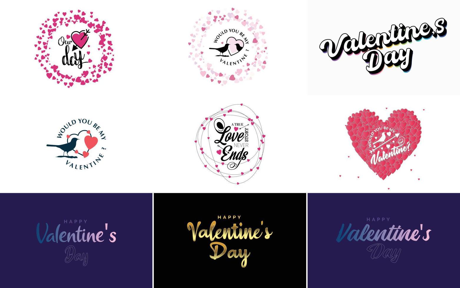 Be My Valentine Valentine's holiday lettering for greeting card vector