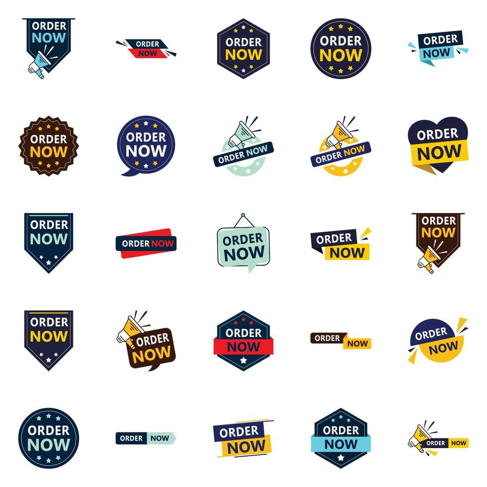 25 Unique Order Now Banners to Help Your Business Stand Out vector