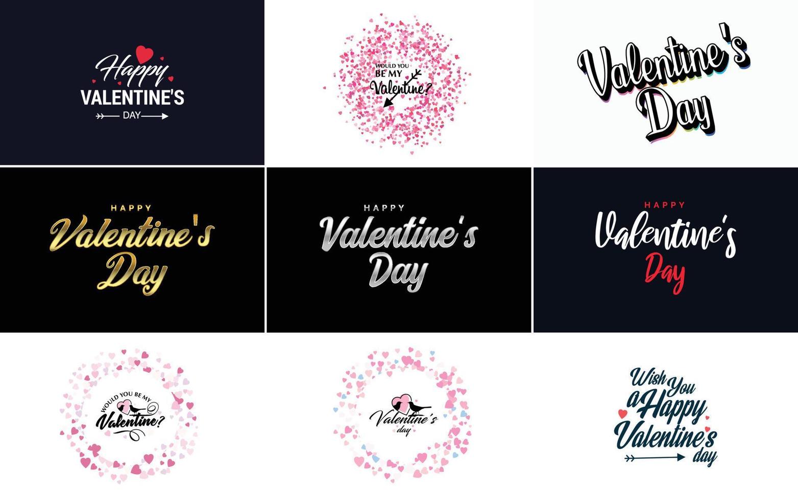Valentine lettering with a heart design. Suitable for use in Valentine's Day cards and invitations vector