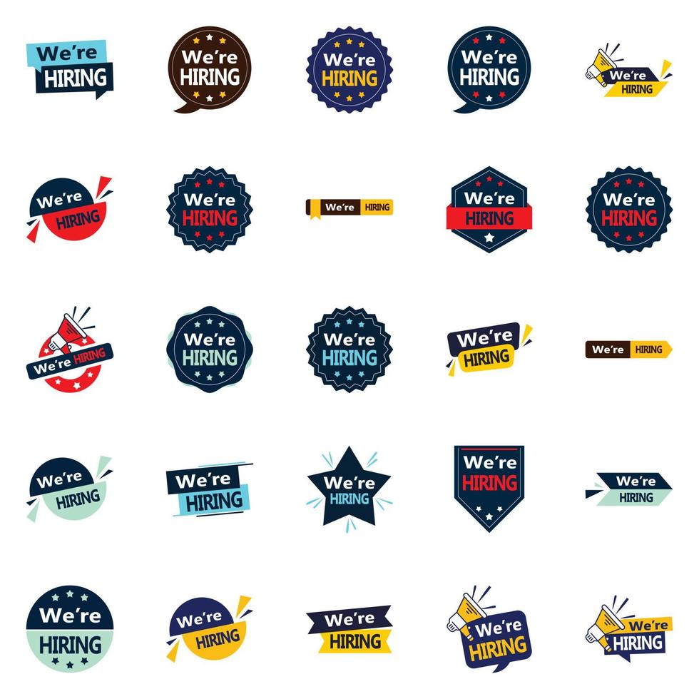 Attract Top Talent with These 25 Professional We're Hiring Vector Elements