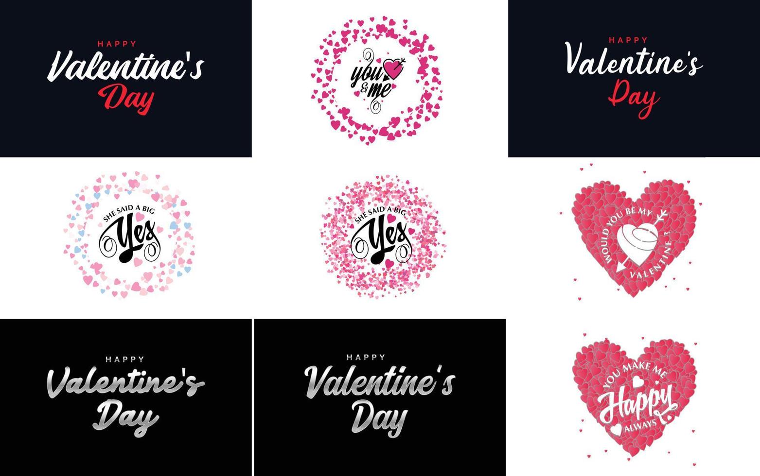 Valentine's hand-drawn lettering with a heart design. Suitable for use as a Valentine's Day greeting or in romantic designs vector