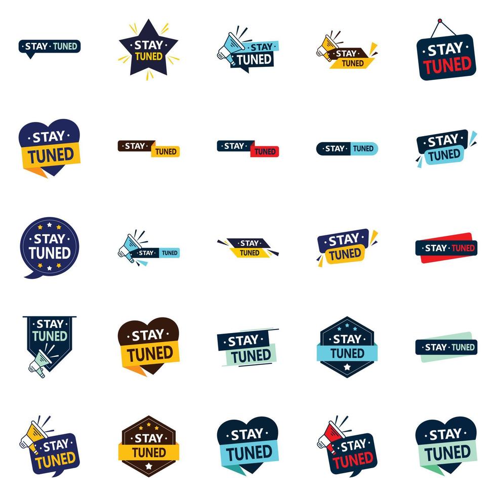 Stay Tuned 25 Unique Vector Elements for a fresh brand identity