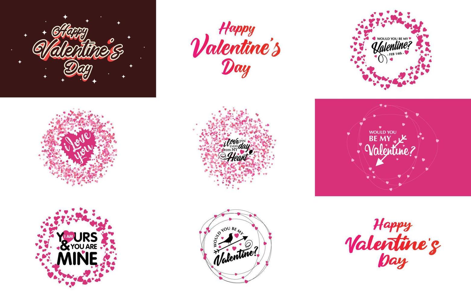 Valentine lettering with a heart design. Suitable for use in Valentine's Day cards and invitations vector