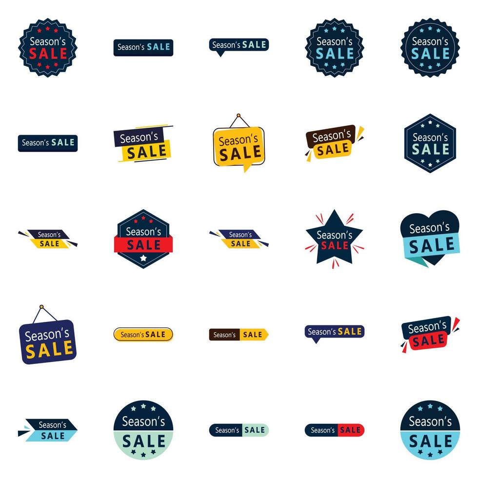 25 Stunning Season Sale Graphic Elements for Online Marketing vector