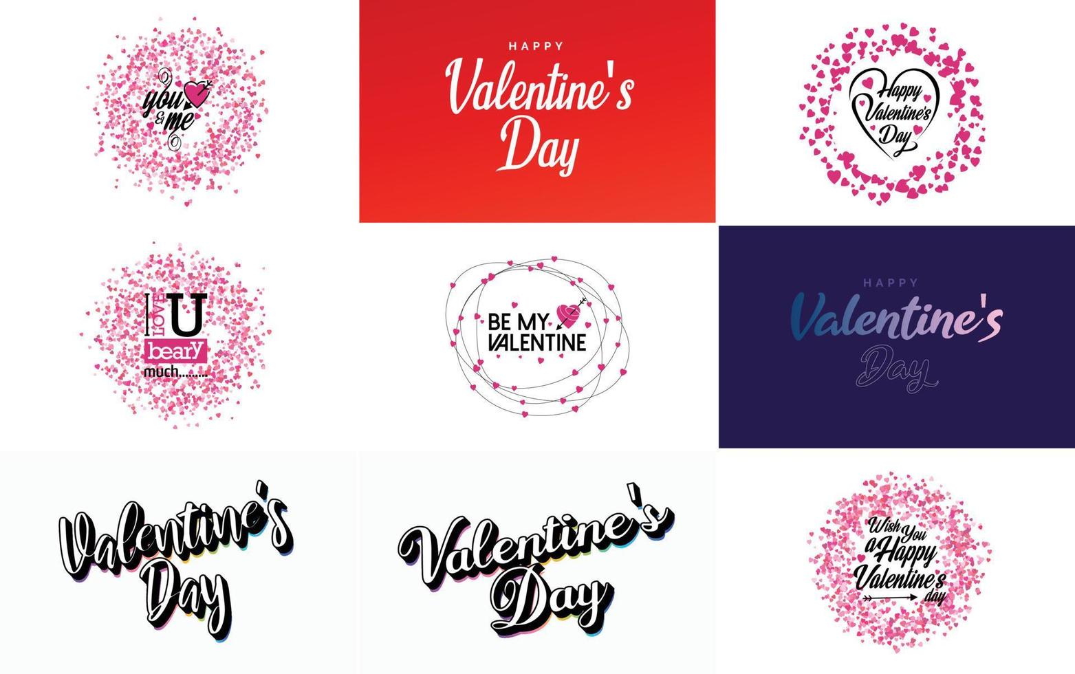 Valentine lettering with a heart design. Suitable for use in Valentine's Day cards and invitations vector