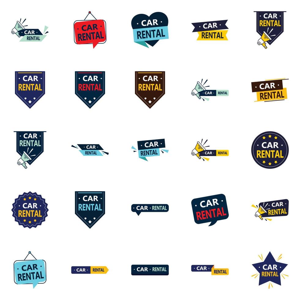 25 Versatile vector designs for a new look in your car rental branding