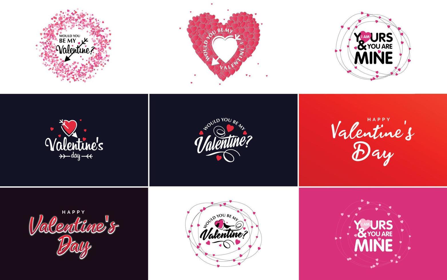 Valentine lettering with a heart design. suitable for use in Valentine's Day cards and invitations vector