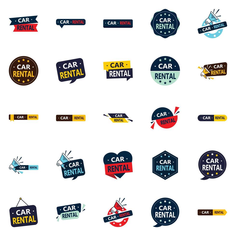 25 Modern vector elements for a fresh and unique approach in your car rental advertising