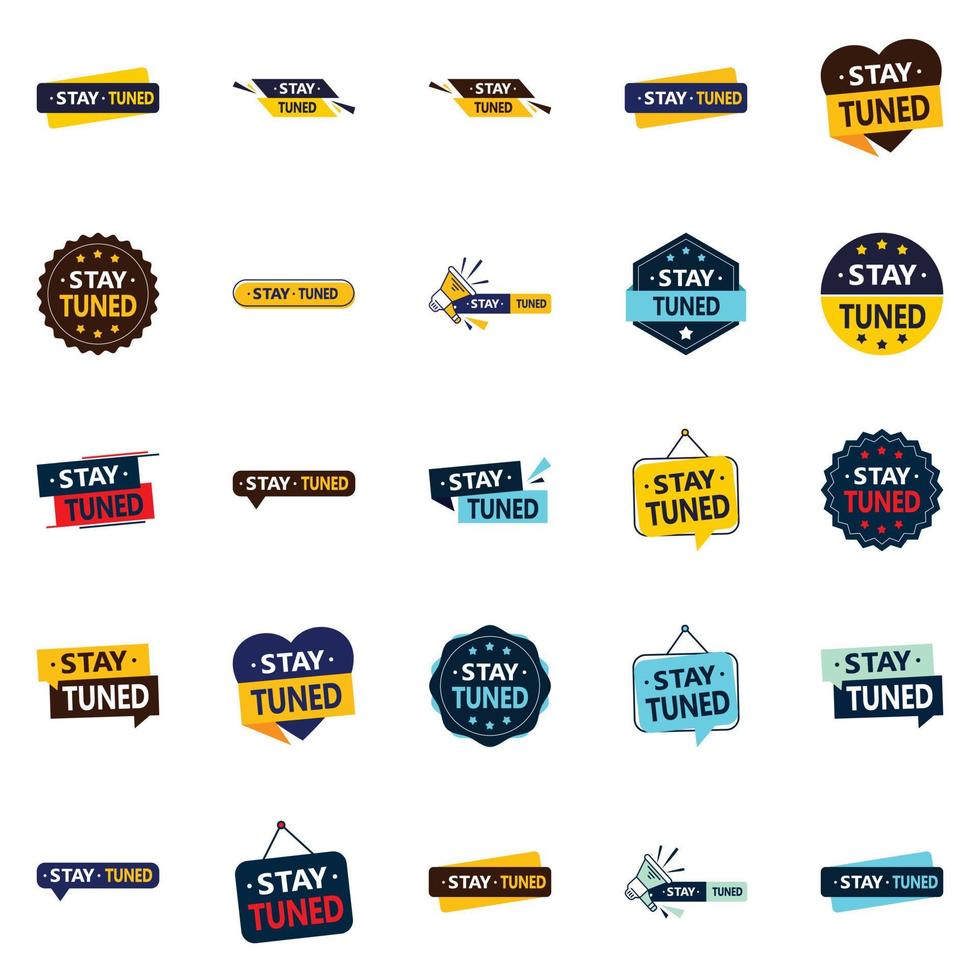 Stay Tuned 25 Professional Vector Designs for a polished and refined brand image