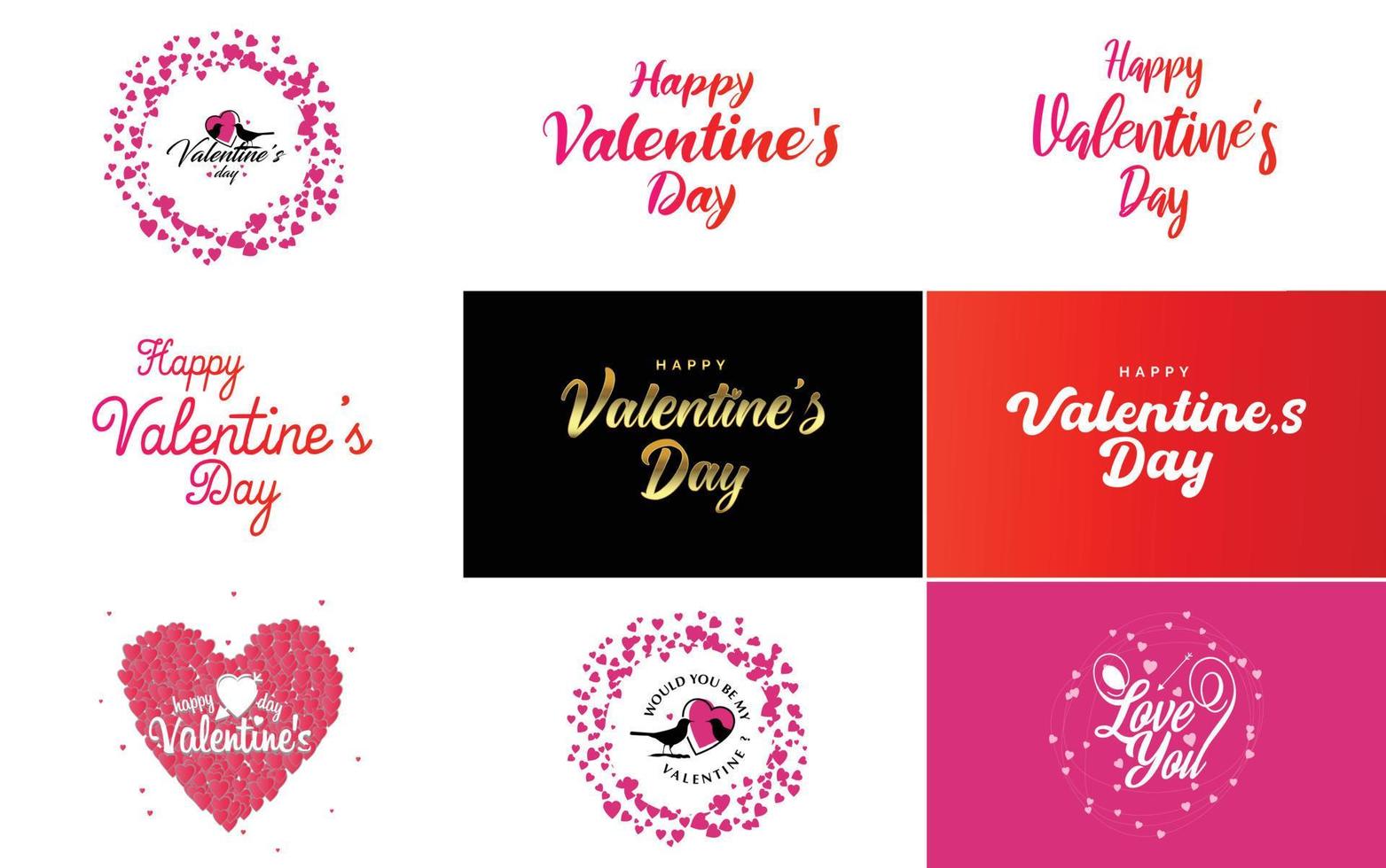 Valentine lettering with a heart design. Suitable for use in Valentine's Day cards and invitations vector