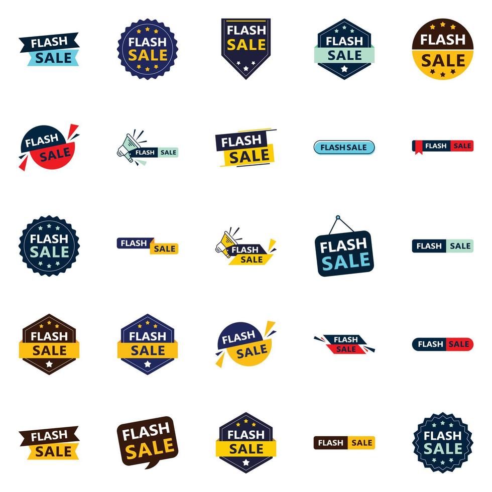 The Flash Sale Pack 25 Unique Vector Designs for Marketing Professionals