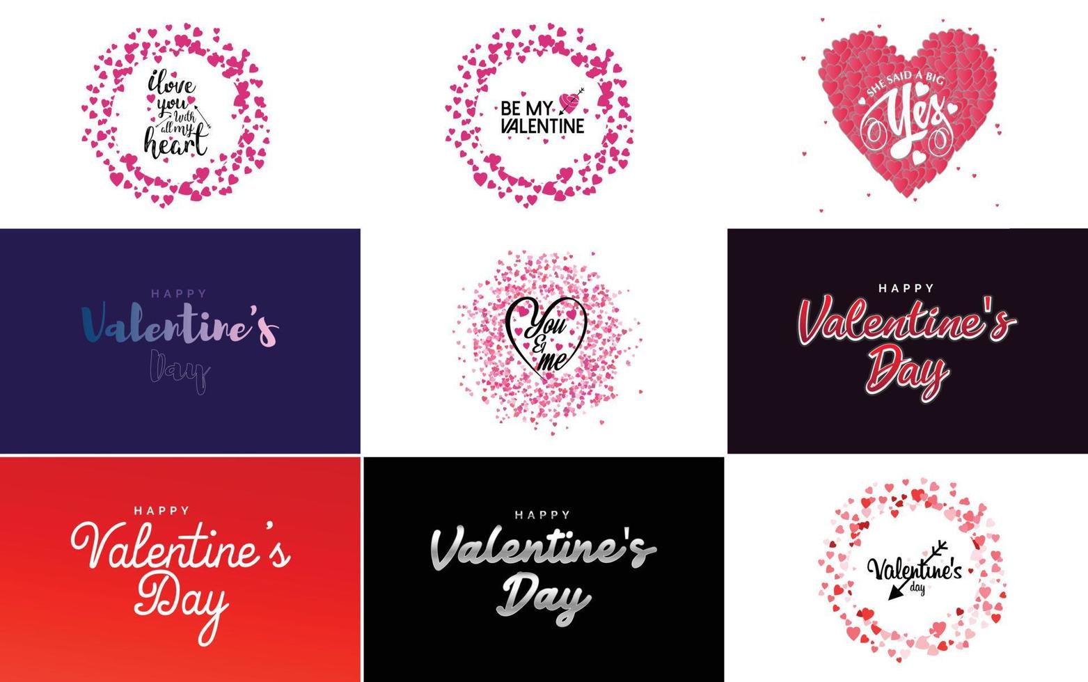 Be My Valentine lettering with a heart design. suitable for use in Valentine's Day cards and invitations vector