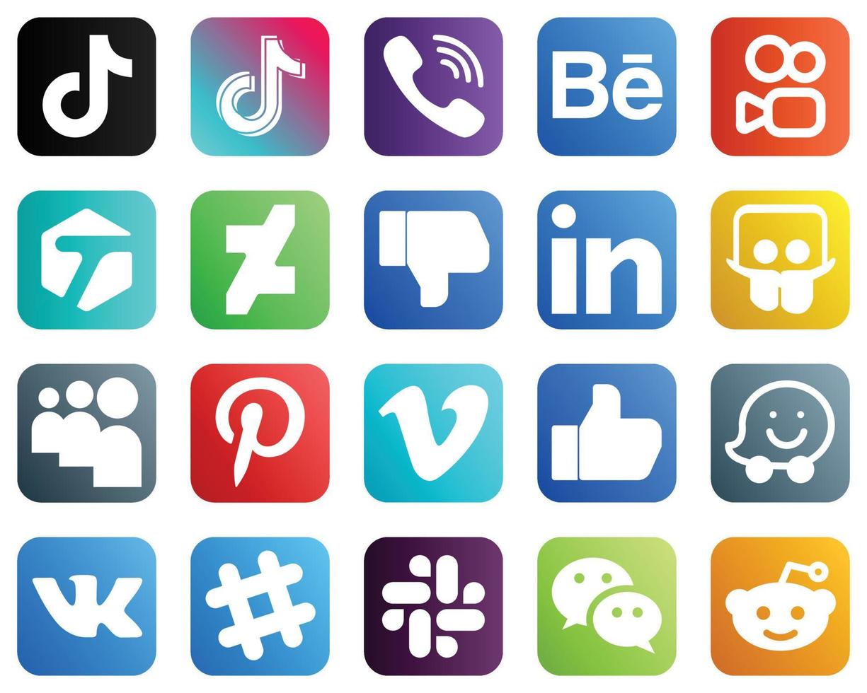 20 Minimalist Social Media Icons such as myspace. professional. behance. linkedin and dislike icons. Professional and high definition vector