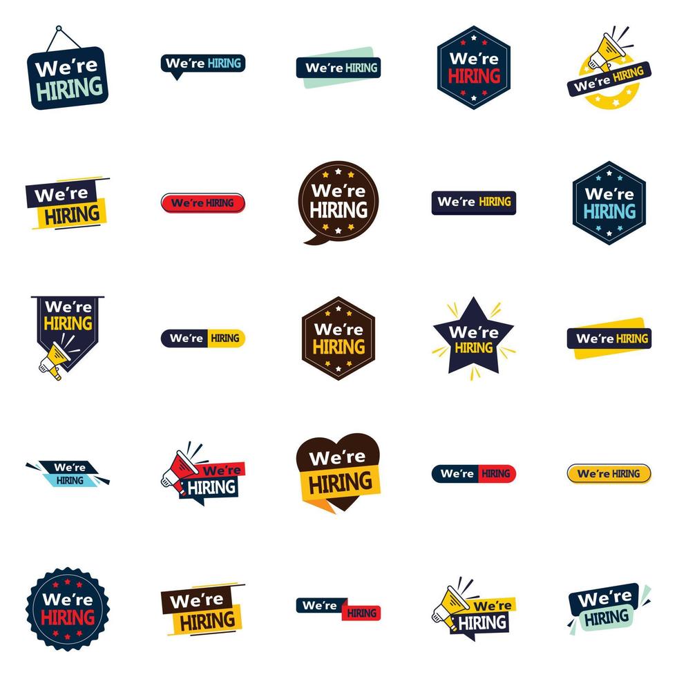 25 We're Hiring Vector Graphics to make your recruitment materials more engaging