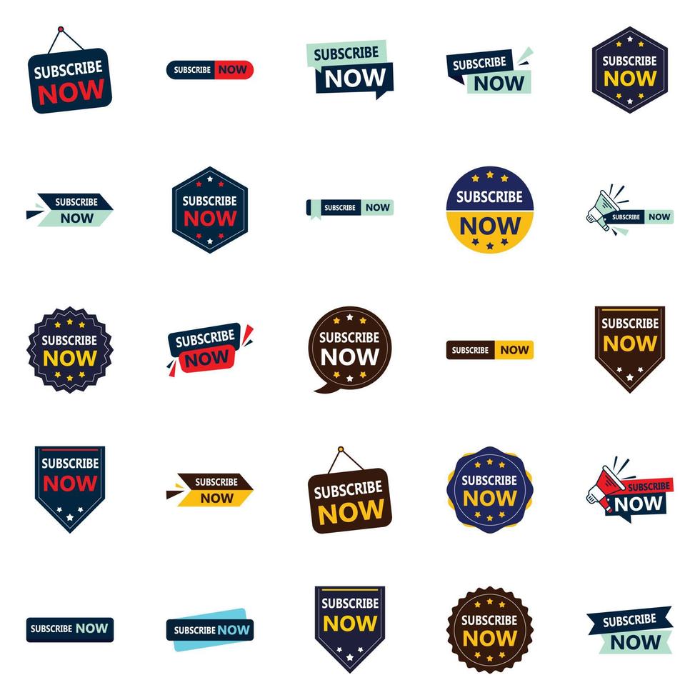 25 Professional Subscribe Now Banners for Corporate Websites vector