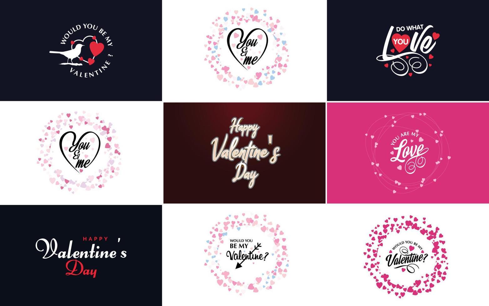 Love hand-drawn lettering with a heart design. Suitable for use in Valentine's Day designs or as a romantic greeting vector