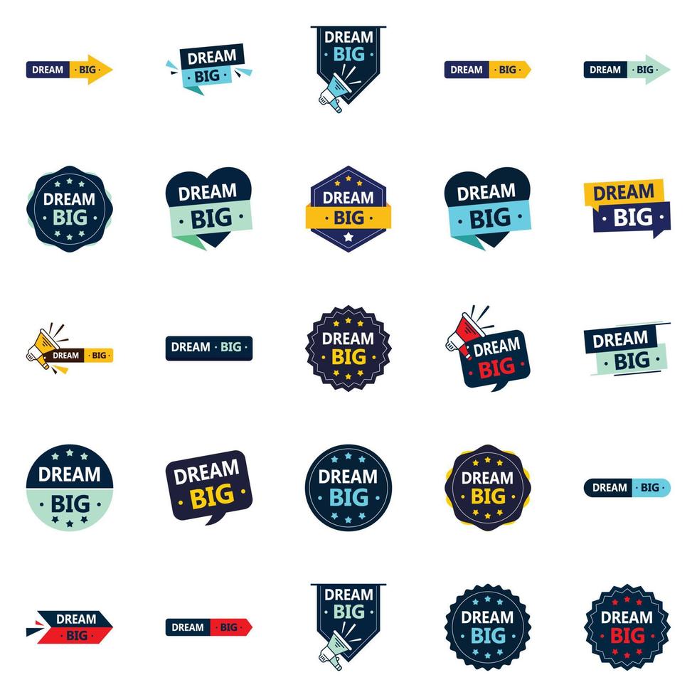 Dream Big High quality Vector Images for building a better future 25 pack