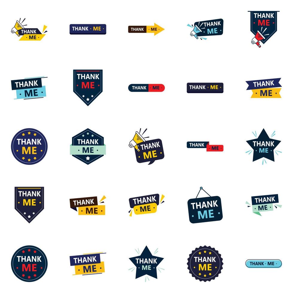 25 Eye catching Thank Me Banners to Get Your Message Across vector