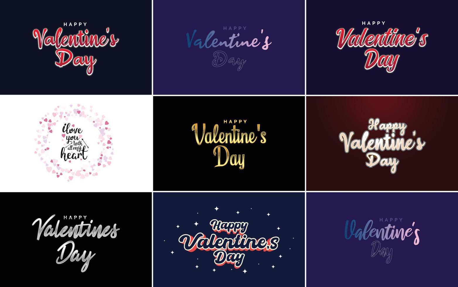 Valentine's hand-drawn lettering with a heart design. suitable for use as a Valentine's Day greeting or in romantic designs vector