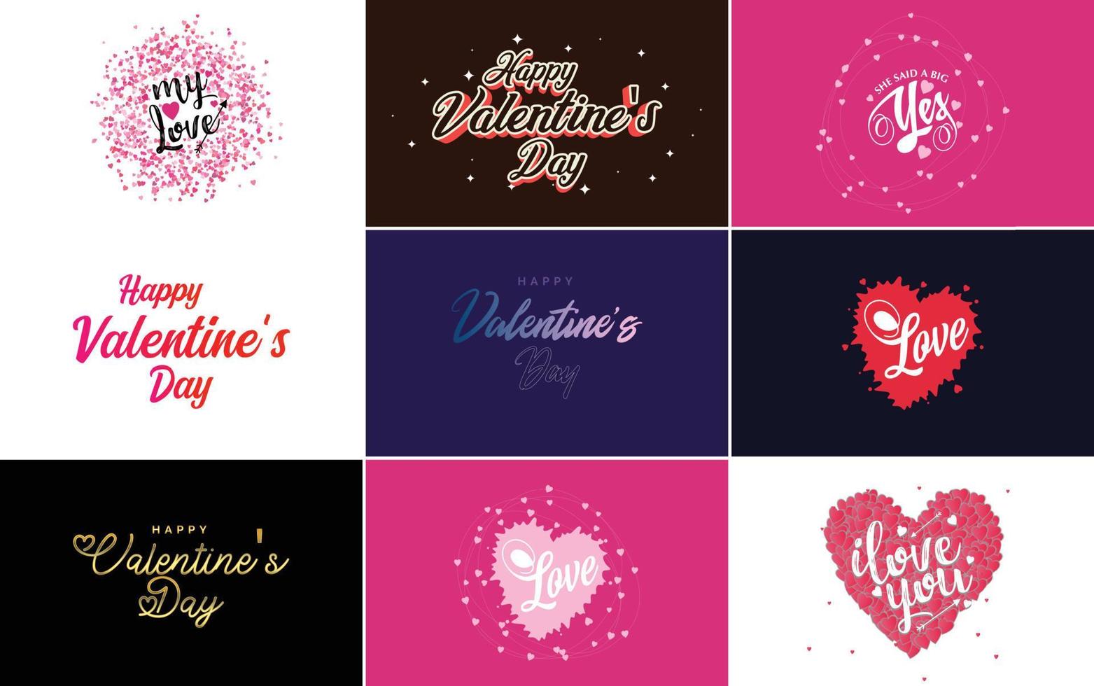 Valentine lettering with a heart design. suitable for use in Valentine's Day cards and invitations vector