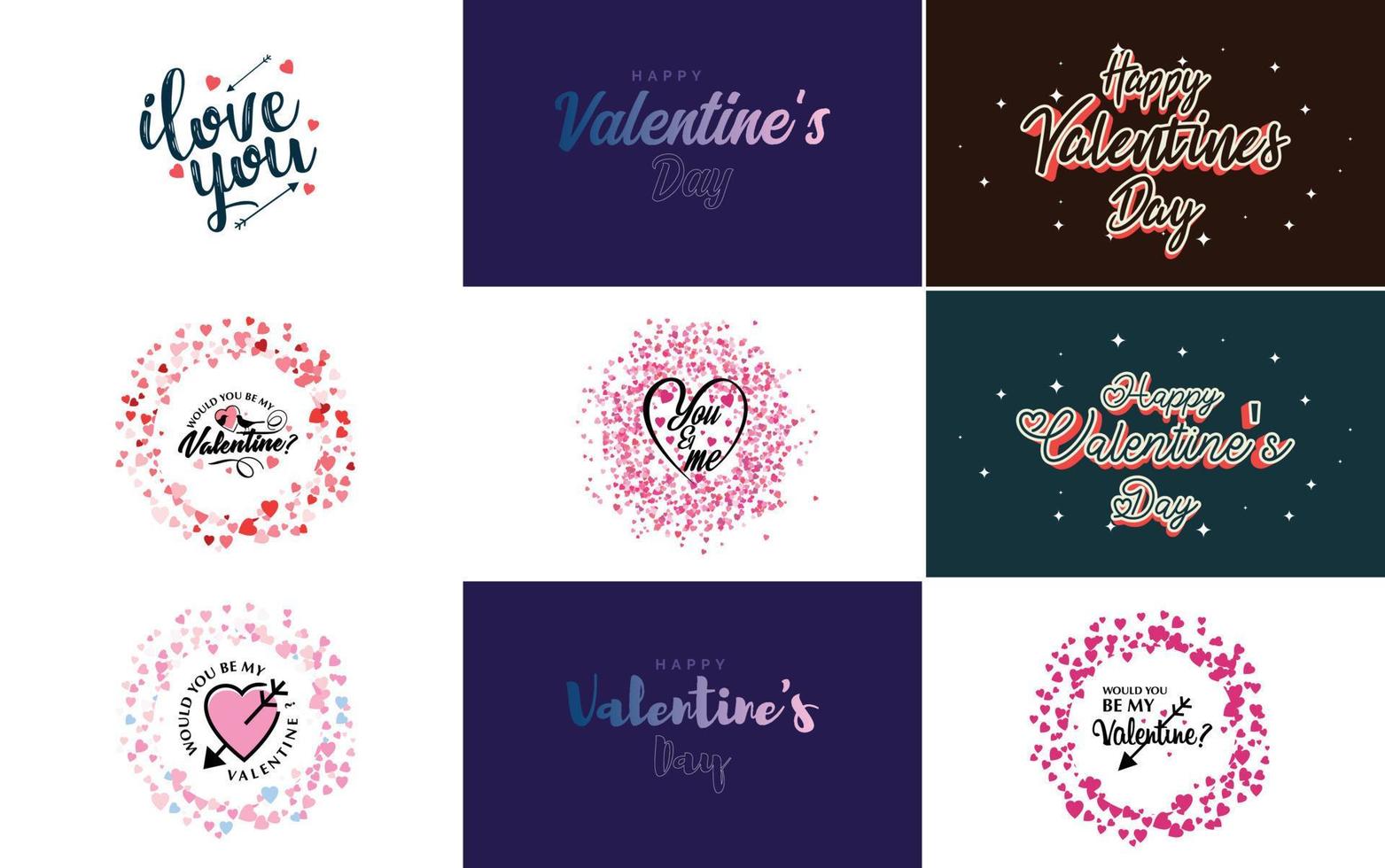 Valentine lettering with a heart design. suitable for use in Valentine's Day cards and invitations vector