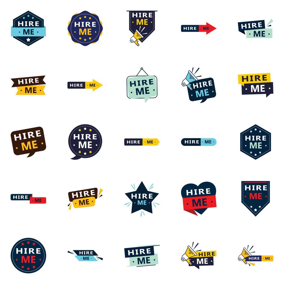 25 Creative Hire Me Banners to Show Your Skills vector