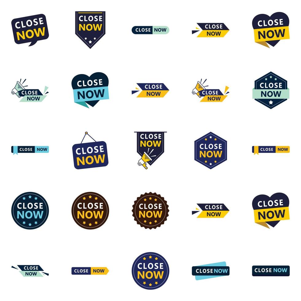 Close the Deal Before Time Runs Out Text Banners Pack of 25 vector