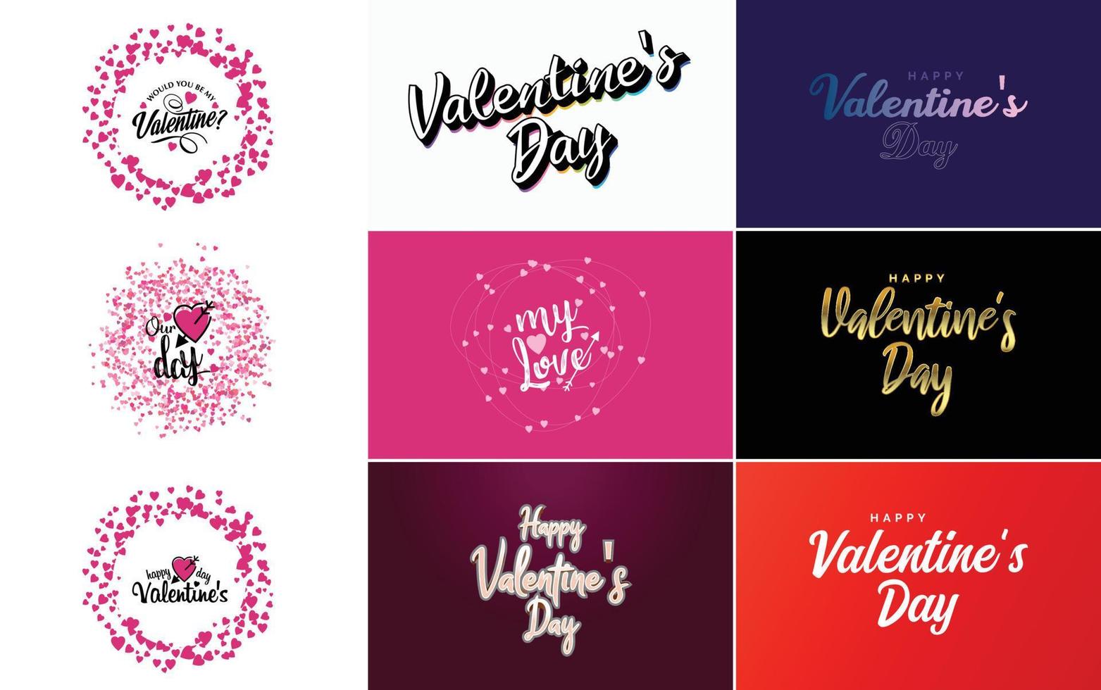 Valentine lettering with a heart design. suitable for use in Valentine's Day cards and invitations vector