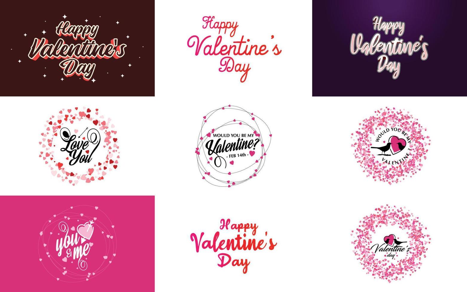 I Love You hand-drawn lettering with a heart design. suitable for use as a Valentine's Day greeting or in romantic designs vector