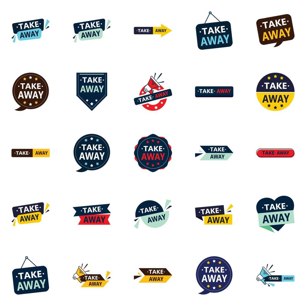 The Take Away Vector Pack 25 Impactful Designs for Food Outlets and Restaurants