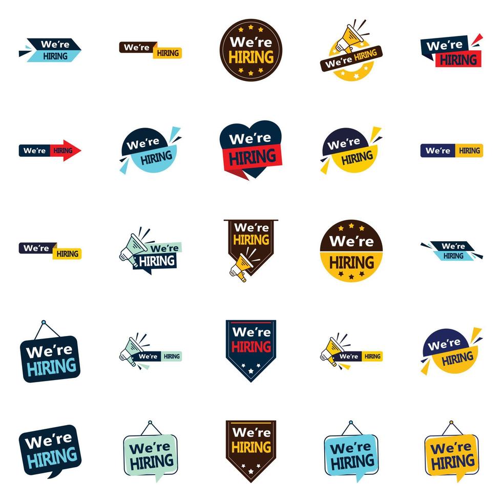 We're Hiring 25 Professional Vector Images for your recruitment campaigns