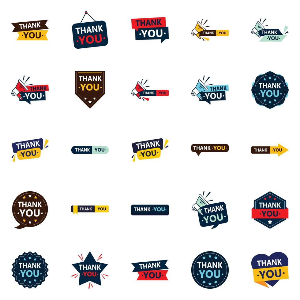 25 Modern Vector Elements to express your gratitude in an updated way