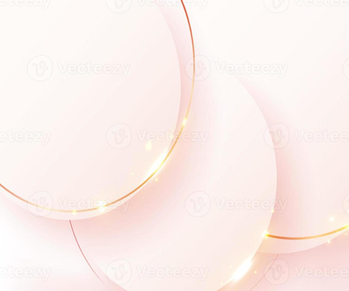 Abstract elegant red and rose gold and pink circle with love color lines rounded and light sparkling on Clean background photo