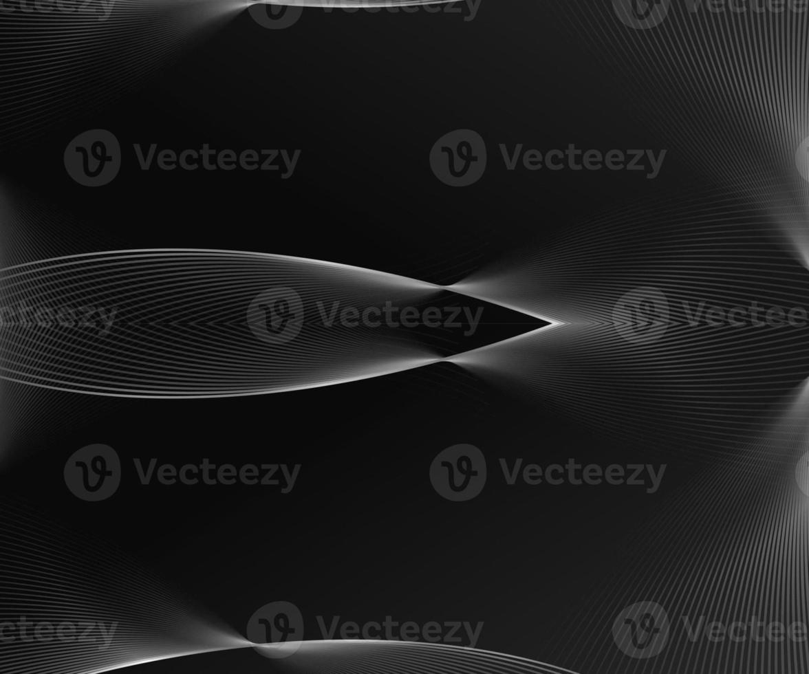 modern luxury template design black and white wave stripes line with light glow effect on black background photo