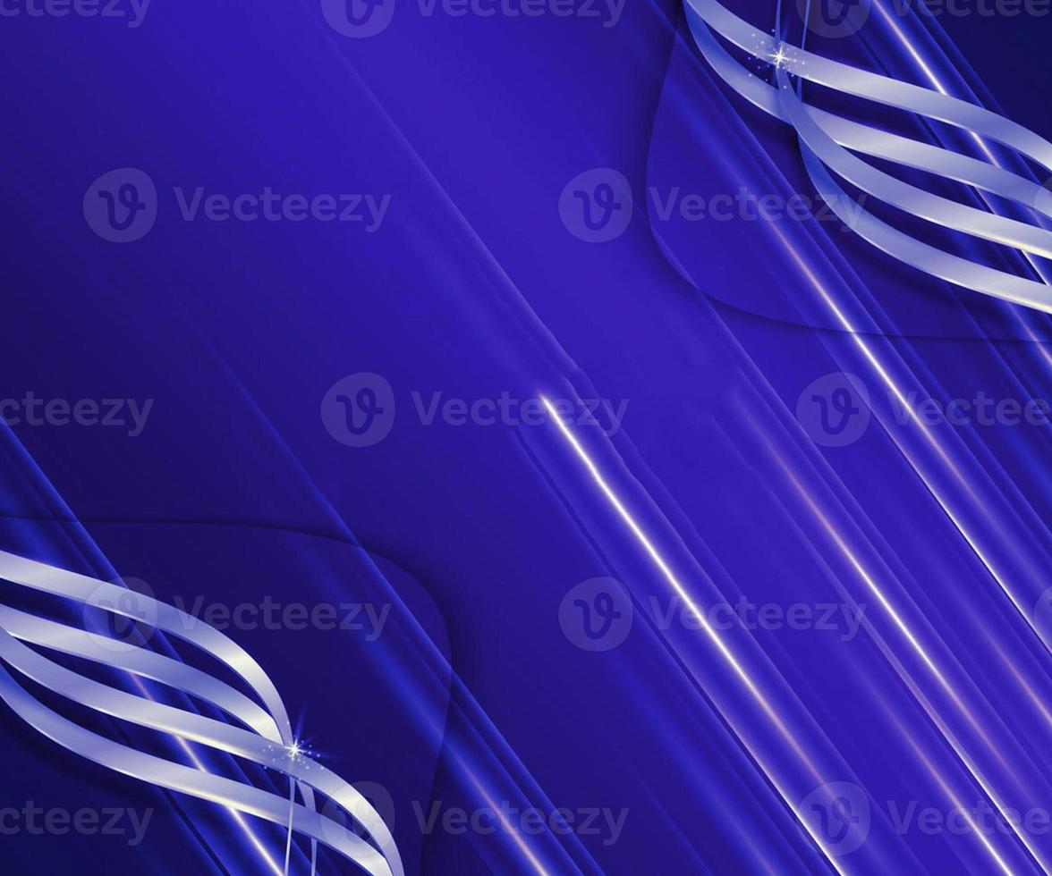 Abstract template blue and purple background with blue ribbon curved wavy sparkle with copy space for text luxury style template design golden color lines curved wavy sparkle photo
