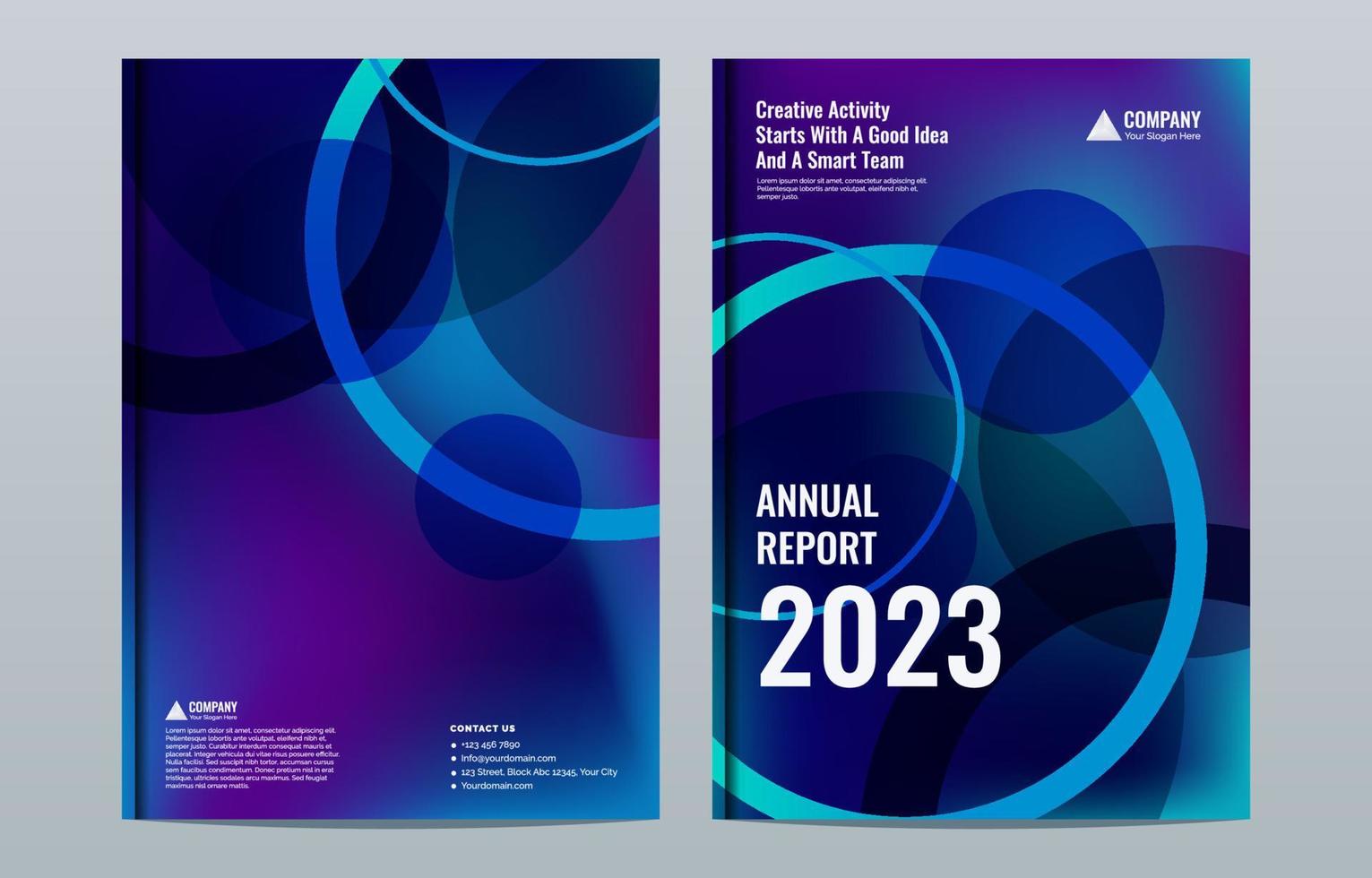 Corporate Annual Report Cover Template vector